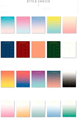 Miniatura 6 de 10 hojas autoadhesivas de color degradado, pestañas de índice de calendario mensual para planificadores, diarios, cuadernos, agendas y