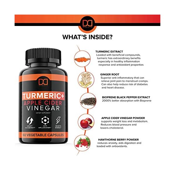 Turmeric-Capsules-Supplement-with-Apple-Cider-Vinegar-Pills-1650mg-Tumeric-Curcumin-with-Black-Pepper-Bioperine-Ginger-Extract-Organic-Powder-Premium-Joint-Healthy-Inflammatory-Support-2-Pack Turmeric Capsules Supplement with Apple Cider Vinegar Pills 1650mg Tumeric Curcumin with Black Pepper Bioperine Ginger…