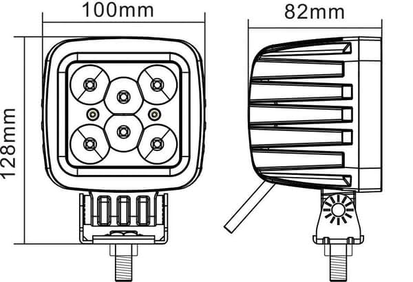 Kramp LED-Arbeitsscheinwerfer 42W 3780lm Punktstrahler LA10027