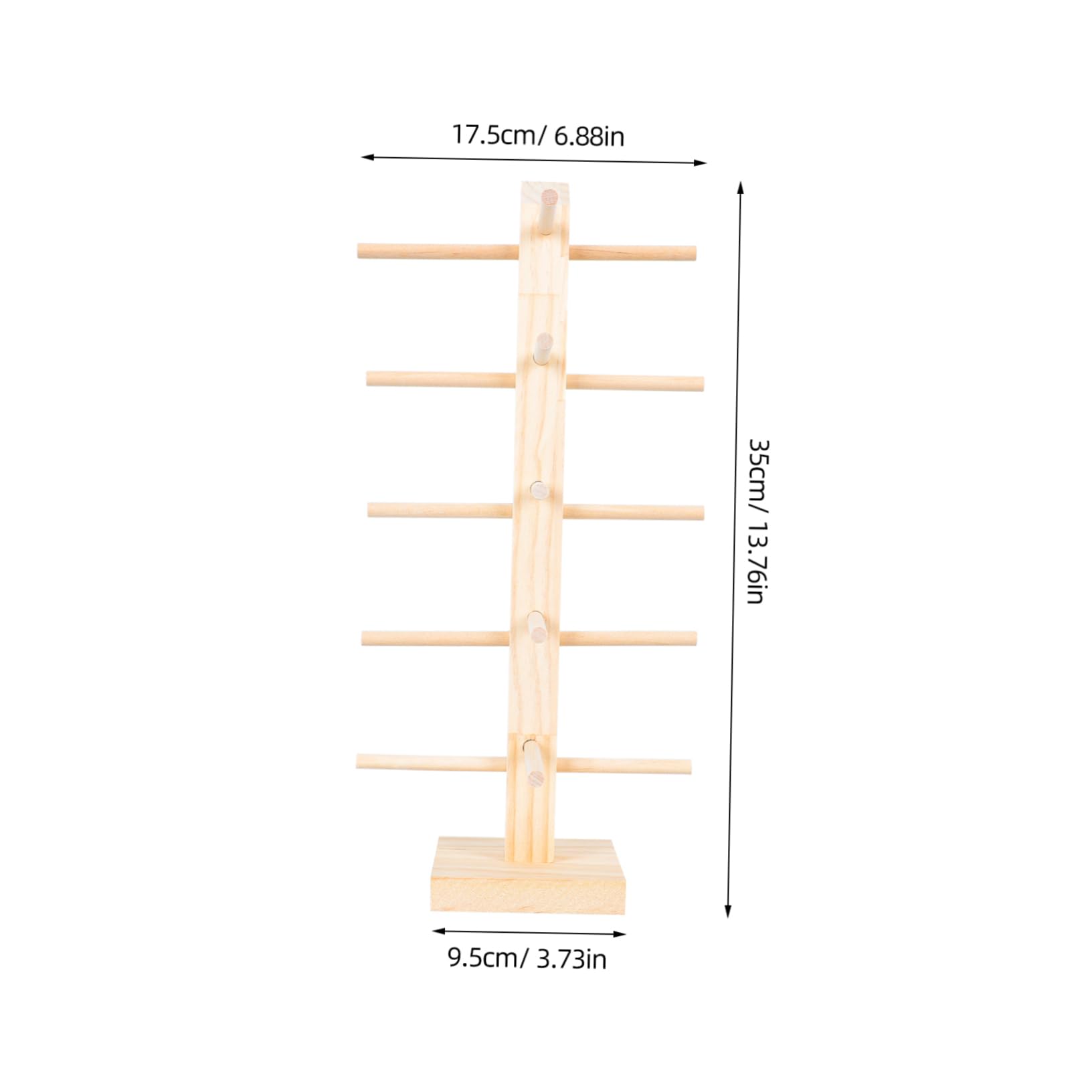 FOMIYES Delicate Glasses Stand Wooden Eyeglass Display Rack for Shopping Malls