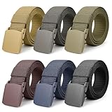 kaiyaya Arbeitsgürtel Herren,6 Stück Nylon Gürtel Verstellbarer,mit Kunststoffschnalle,Keine Metallschnalle Gürtel Arbeitshose Stoffgürtel Geeignet für Reisen,Arbeit,Outdoor
