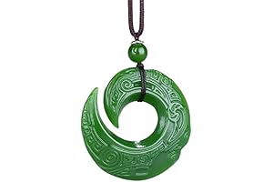 Fashion Green Jade Dragon Pendant Necklace