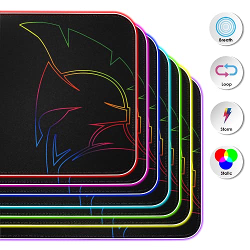 Tappetino per mouse Gamer Dark Rainbow RGB LED 12 modalità di illuminazione-Mouse Pad Retroilluminazione–Idroresistente Gomma antiscivolo–PC/Mac/Laptop-800 x 300 x 4 mm - Mousepad - Immagine 2
