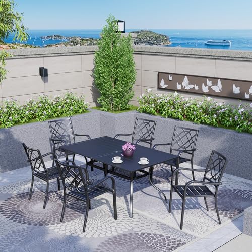 Oakcloud 2 Pieces Patio Wrought Iron Chairs, Metal Outdoor Dining Chairs thumb #2