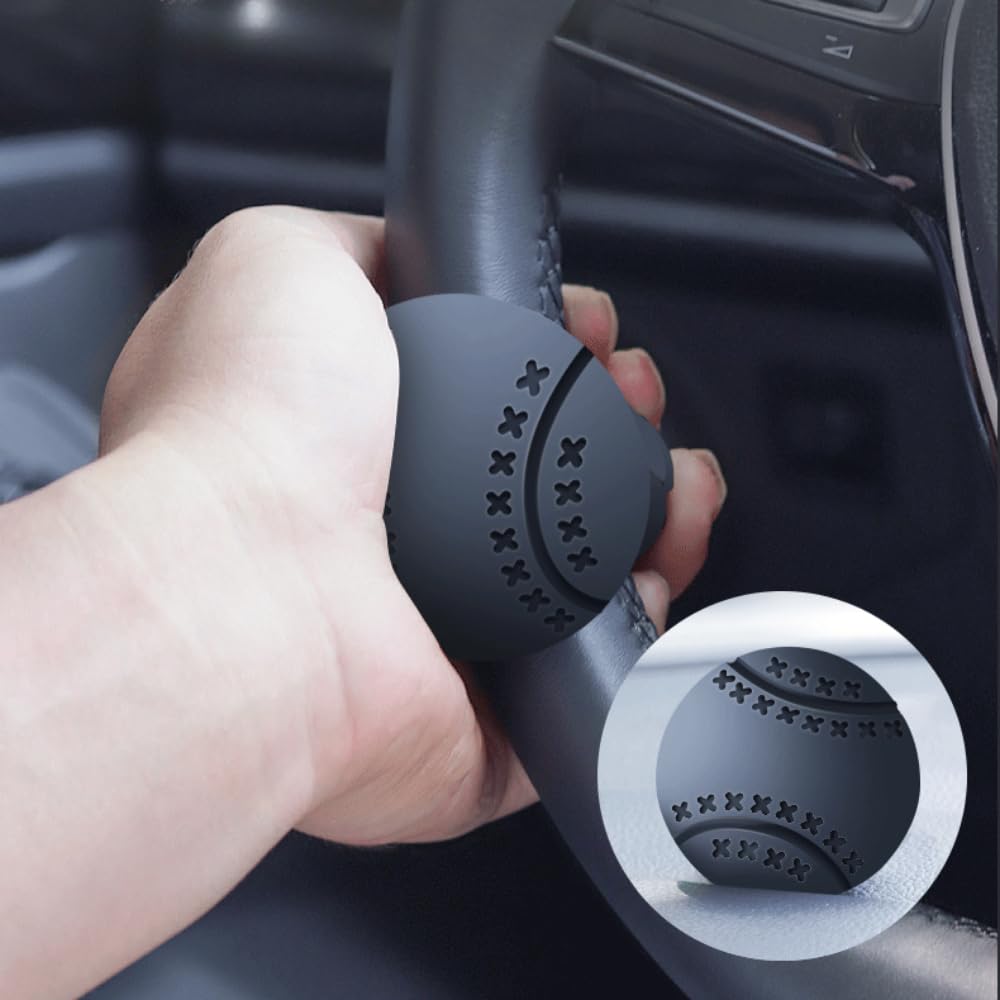 Car Truck Boat Golf Carts Silicone Steering Wheel Spinner Knob Grip Booster Universal Fit, Anti Slip, Sporty