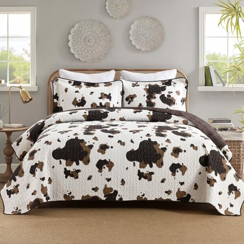 Image of Cabin Cow Quilts Queen Size - 100% Cotton Western Bedding Set