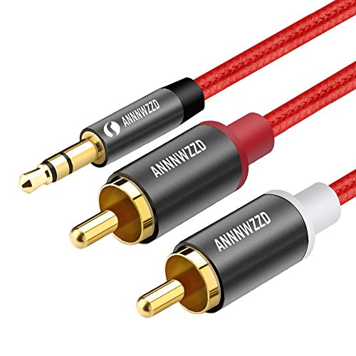 LinkinPerk RCA Audio Cable?3.5mm Stereo Jack to 2 RCA Phono Y Audio Splitter Cable?Surround Sound?Dolby Digital?Y Splitter Audio Aux Cable u0085 (1M)