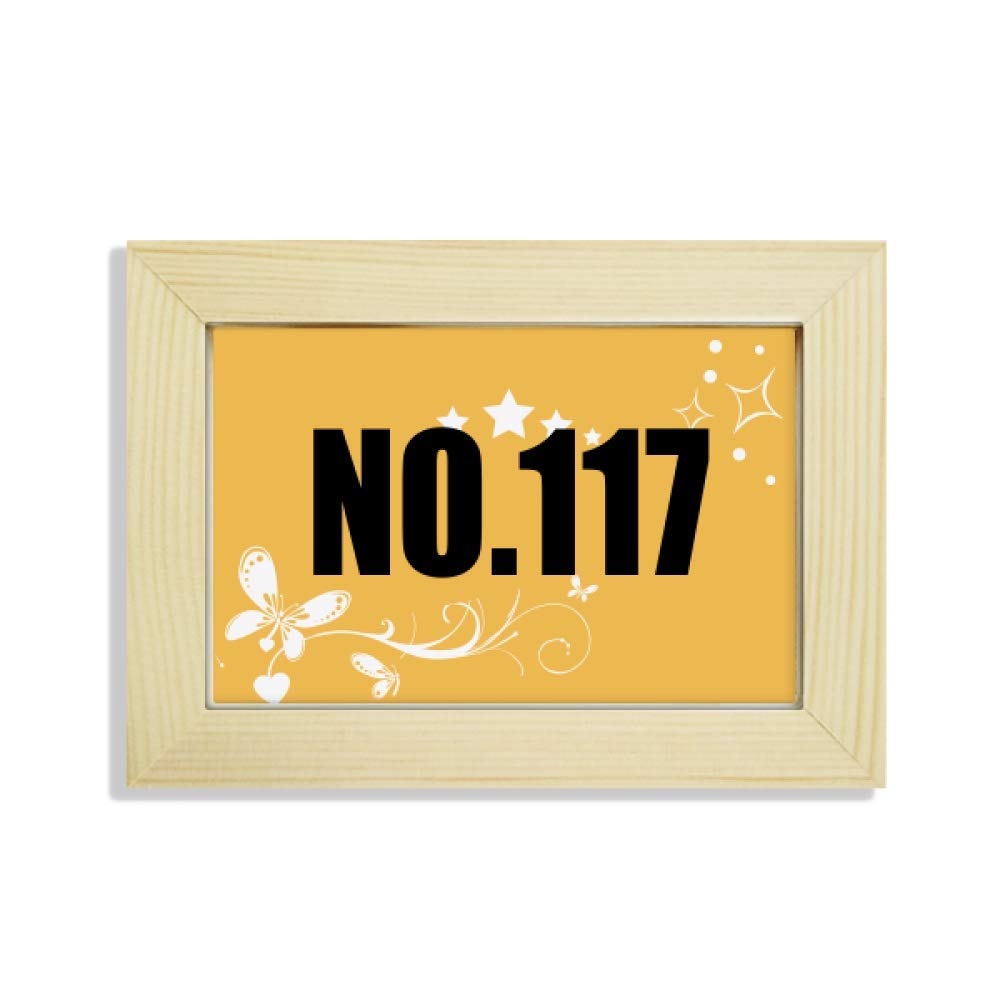 Suerte No.117 Marco de Fotos de Flores y Pintura para Regalo en Escritorio de Madera