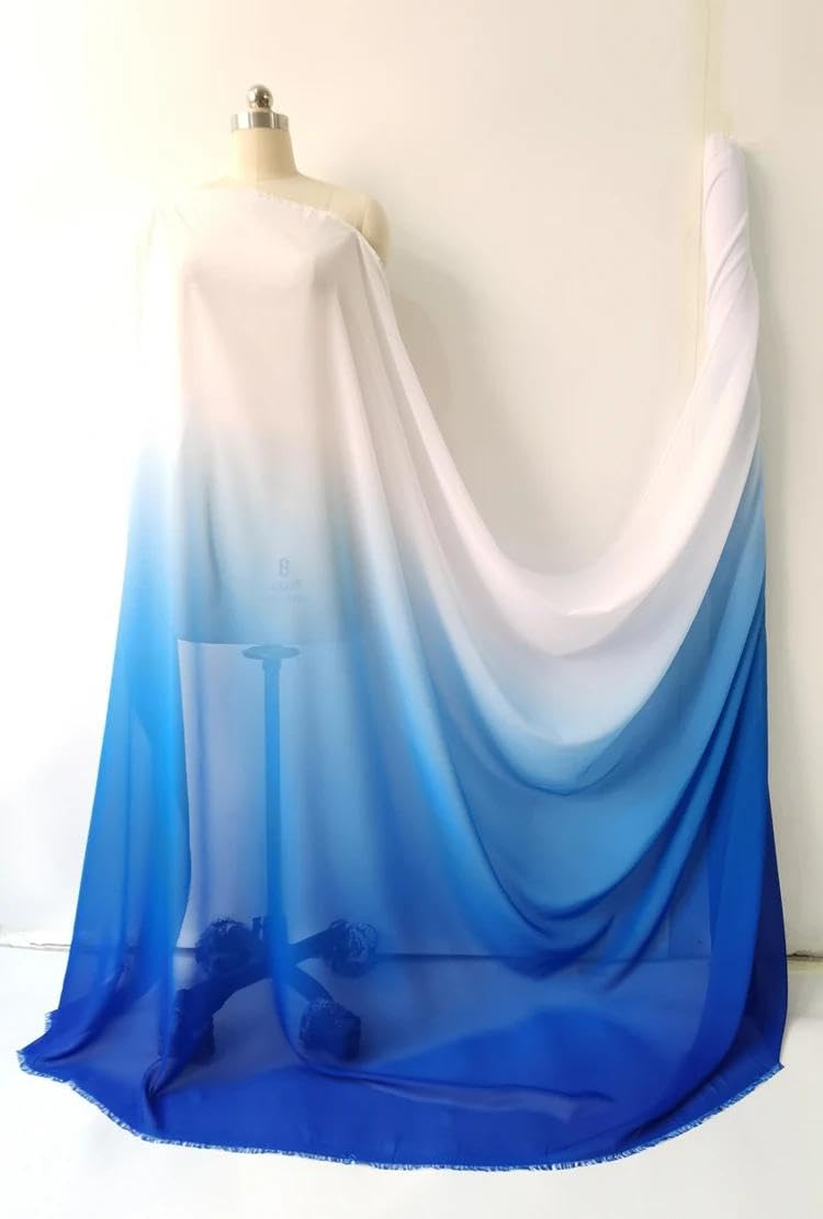 Amazon.com: SELFAB Ombre Chiffon 58'' Wide by Meter Gradient Chiffon Fabric  Wedding Dress Stage Material - 1Meter X 1.48Meter