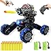 ROHSCE Gesture Sensing RC Tank, 2.4GHz 4WD Battle Stunt Toy Car with Soft Bullets Off Road Hand Control Car Drift Remote Control Trucks for Boys & Girls 8-12, Twist Cars with Light Music