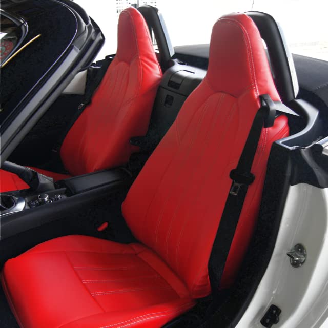 【美品】ユーノス ロードスター NA レッド ソフトレザーシートカバー 左右 美品】ユーノス ロードスター NA レッド ソフトレザーシート