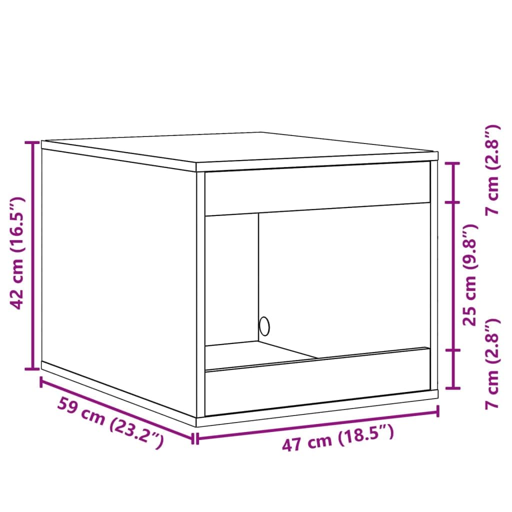 Katzenstreu Möbel für Katzen Räuchereiche Technisches Holz Katzentoilette Couchtisch für Wohnzimmer Schlafzimmer Balkon -B