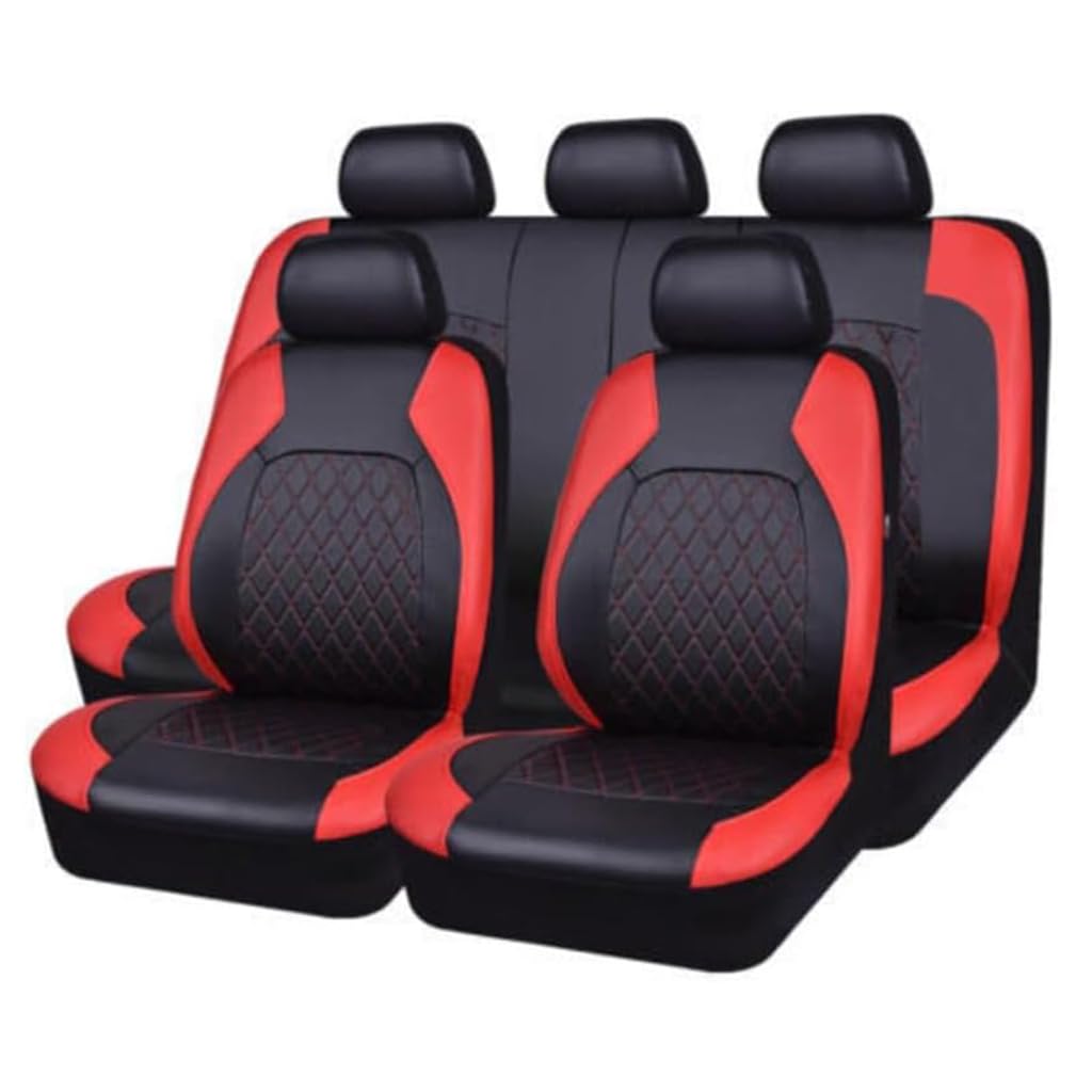 Coche Fundas Asientos para Seat Ibiza 2006 2007 2008, Respirable Cuero Completo Juegos Cubreasientos Delanteros Y Traseros Interior Accesorios,E