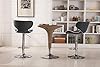 Roundhill Furniture Masaccio Cushioned Leatherette Upholstery Airlift Swivel Barstool, Set of 2, Grey #4