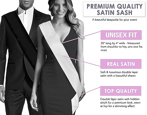 Rainbow Bride Gay Wedding Sash - Premium Quality BRIDAL GRADE SATIN Silver with Diamond Motif Bride To Be - Bridal Sash LGBTQ+ Pride, Lesbian Sash (DiamB2B Slv) RBW4