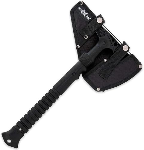 Miniatura 5 de M48 Destroyer Tactical Tomahawk - Cabeza de hacha de acero inoxidable fundido con revestimiento de óxido negro y acabado satinado, mango moldeado