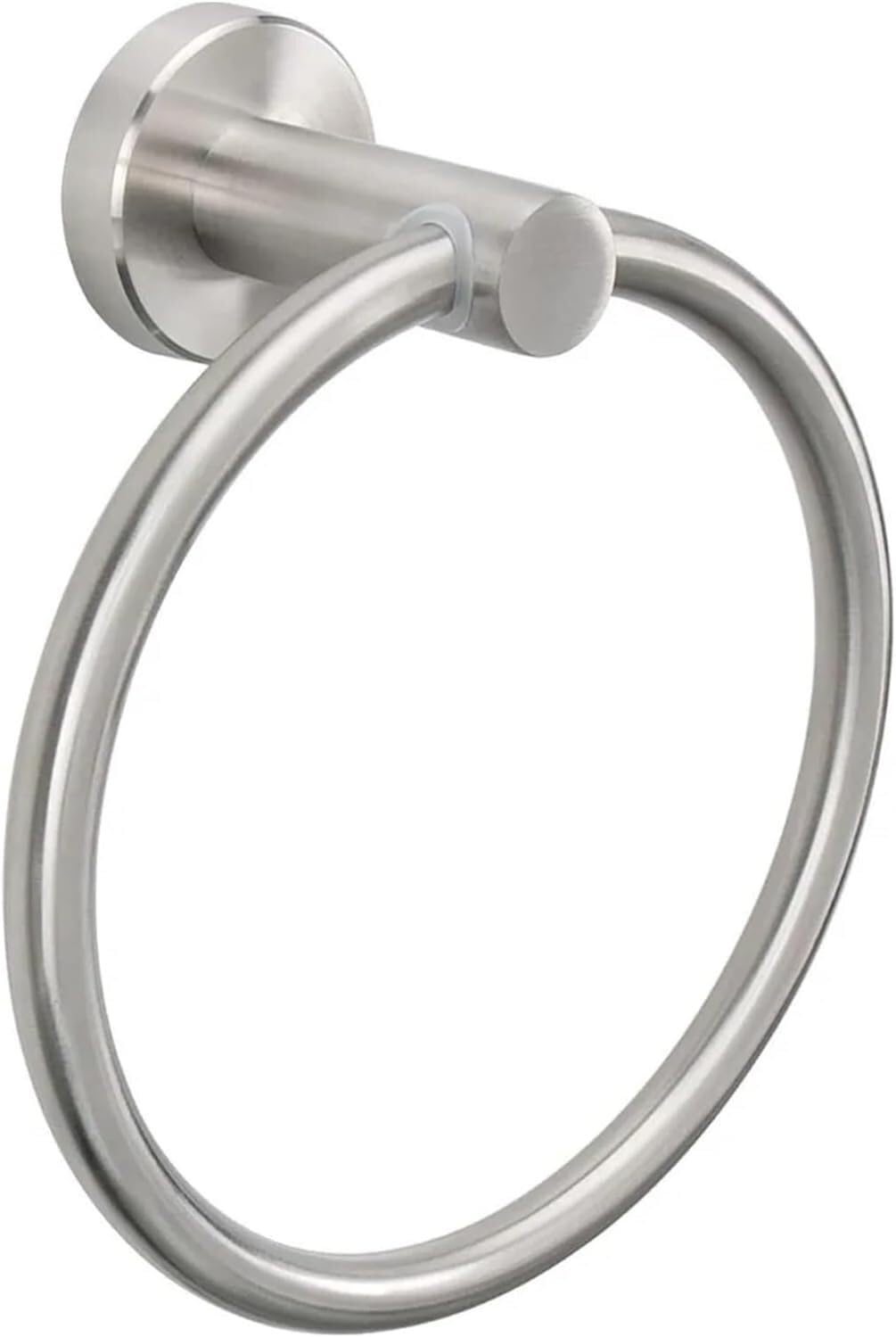 Towel Ring, Towel Ring Bathroom Stainless Steel Round Hanger Black Silver(Silver)