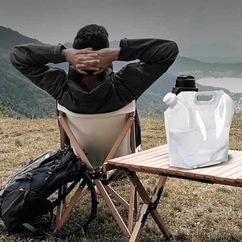 2 Stück Wasserkanister Faltbar, Tragbare Wasseraufbewahrungsbeutel, Auslaufsicherer, Gefrierfähiger Camping-Trägertank für Den Außenbereich für Sport, Camping, Wandern, Picknick – Bild 8