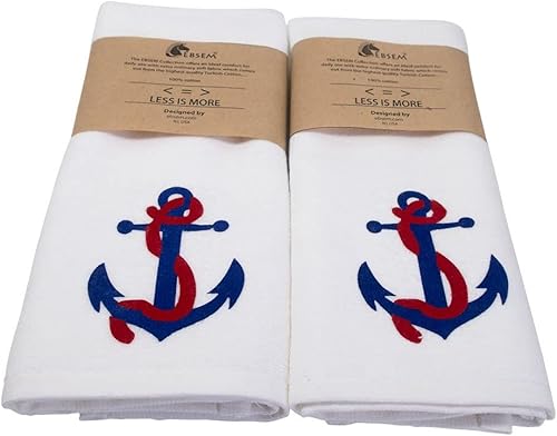 Miniatura 2 de Ebsem Marine & Sea Life - Juego de toallas de mano de alta calidad, súper suaves, afelpadas y altamente absorbentes, para spa, hammam, yoga,