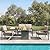 MAISON BACKYARDS 5-Piece Modern Patio Furniture Set with Fire Pit Table, Metal Outdoor Sectional with Cushions & Wood-Like Armrests, Cozy Conversation Set for Porch, Balcony, Garden, Yard (Gray)