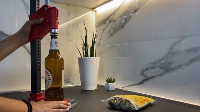 Capsulatrice Manuale Virsus Per Tappi A Corona 26mm | Con 100 Tappi | In Acciaio Zincato | Per Vino E Birra - Foto 7