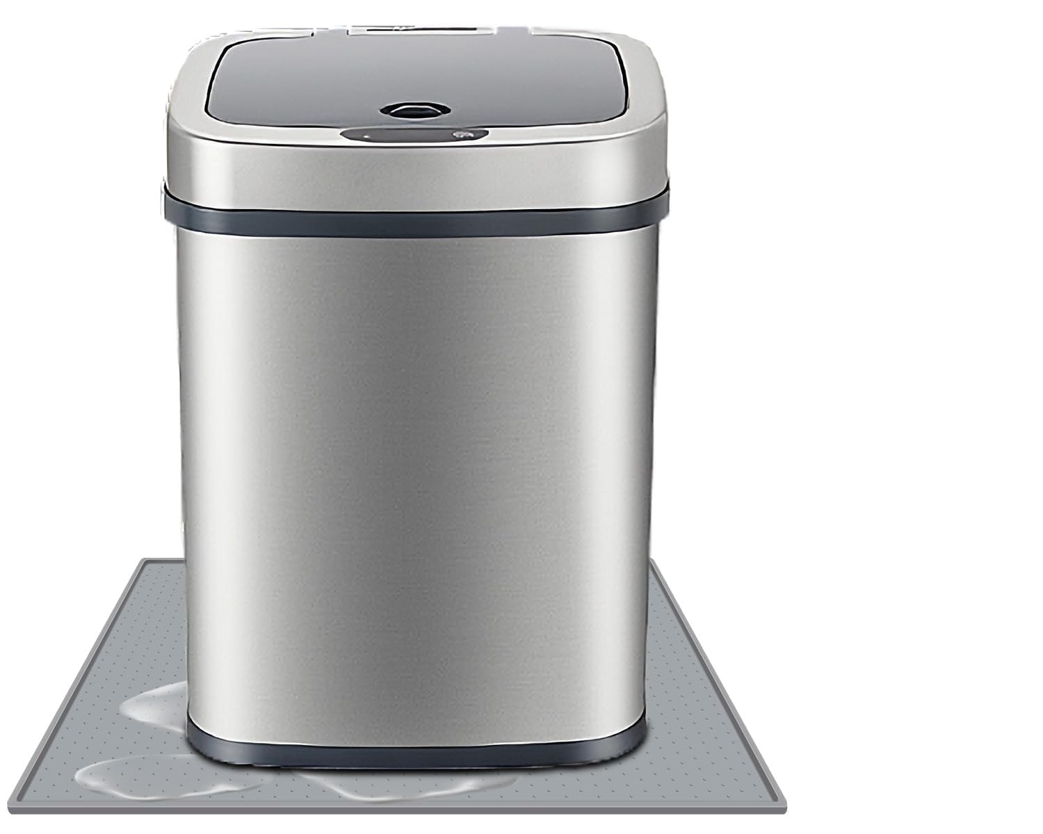 TOHONFOO Waterproof Under Garbage Can Mat with Raised Edge