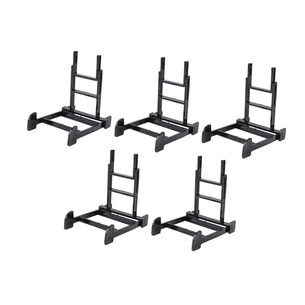 Garneck Plastic Plate Display Rack 5pcs Plate Easel Stand for Home Decor Wedding Decor