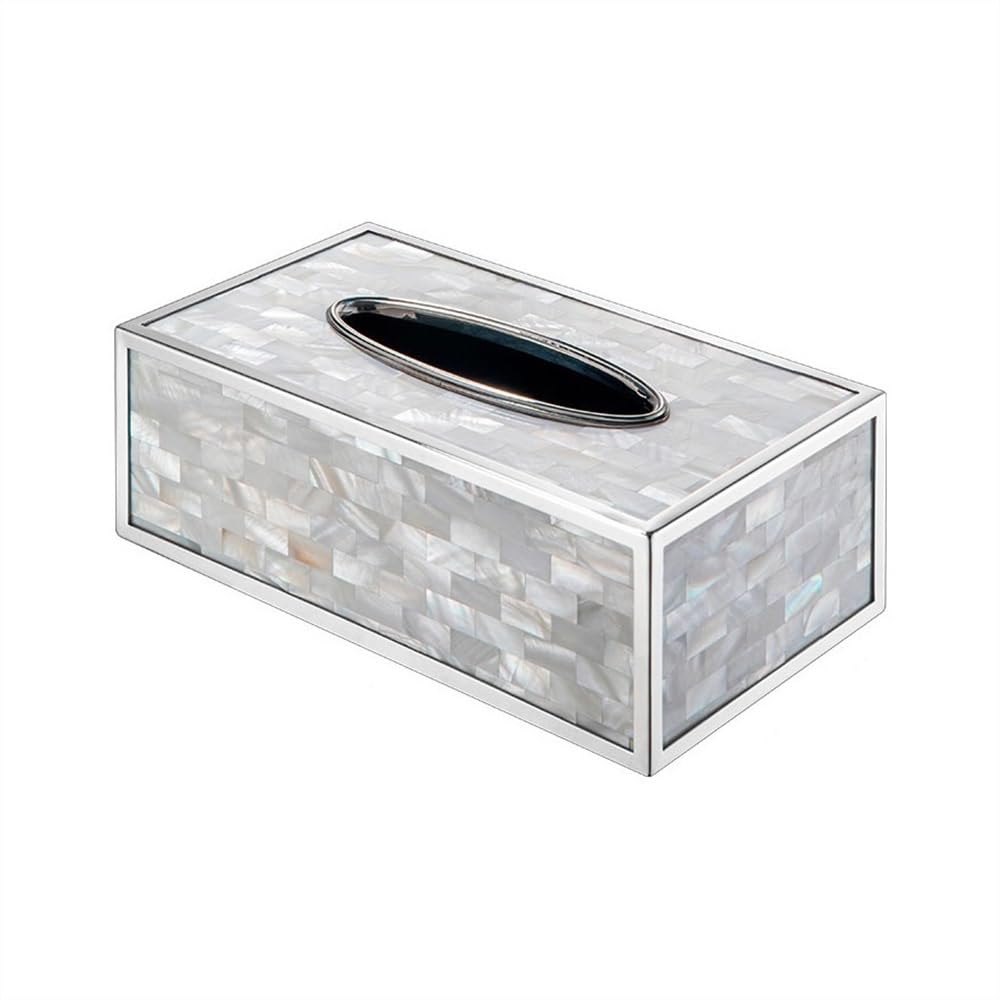 Tissue Holder Living Room Modern Household White Shell Tissue Box Upscale Light Luxury Wind Napkin Drawer Storage Facial Box Decor