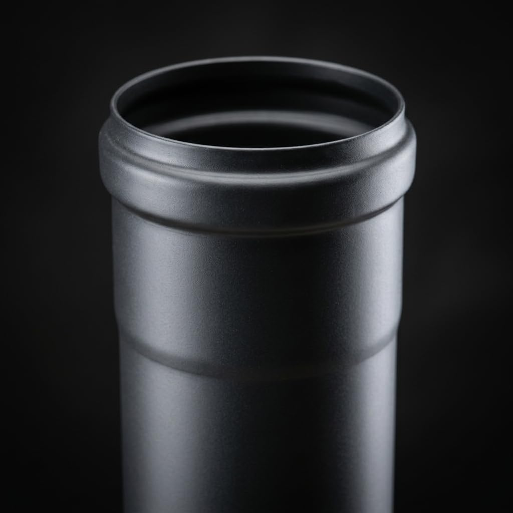 MAKA Tubo 2000 mm Canna Fumaria Pellet Nero Ø 100 mm