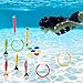 JOYIN 18Pcs Diving Pool Toys for Kids, Swimming Pool Toy with Storage Bag Includes 4 Pool Rings, 4 Diving Sticks, 4 Bandits, 6 Treasures Underwater Swim Pool Games for Ages 8-12