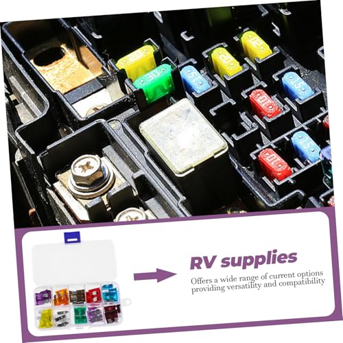 Kit de 50 fusibles automotrices mini coloridos (3 A - 40 A), repuestos para autos, RV y motorhomes miniatura 7