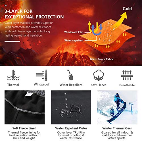 image for Toomett Womens Hiking Snow Pants,Women's Winter Fleece Waterproof Wind