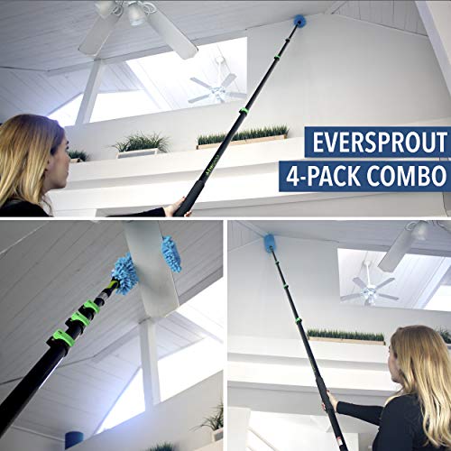 image for EVERSPROUT 7-to-26 Foot 4-Pack Duster Squeegee Kit with Extension Pole