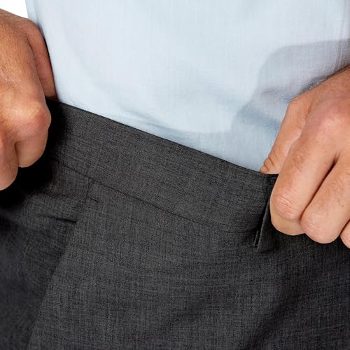 Men's Slim Fit Flat Front Super Flex Waistband Stretch Dress Pant4