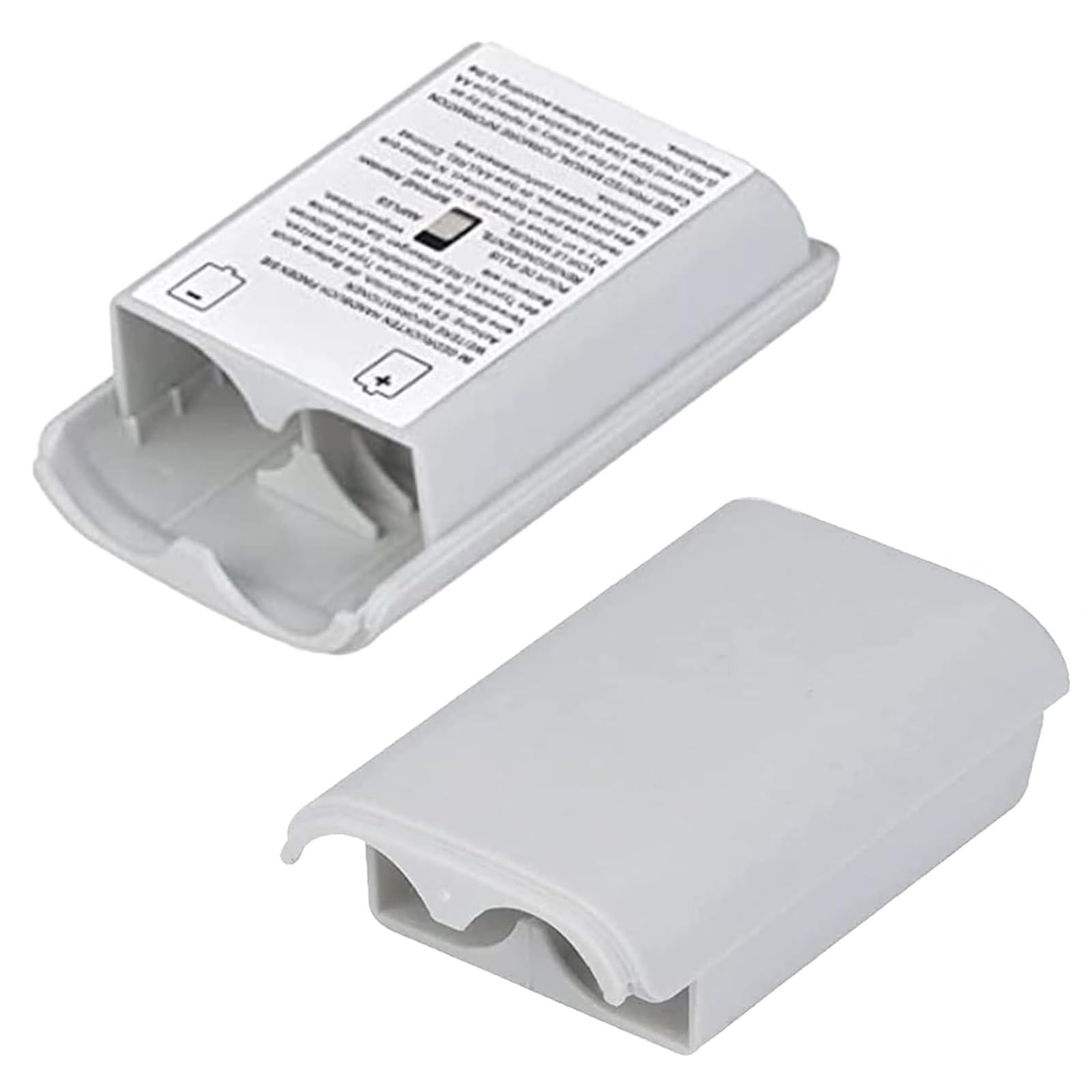 2 Pcs Battery Pack Cover for Xbox360 Wireless Controller, Replacement Battery Pack Cover Shell Case (2xWhite)
