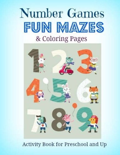 Number Games, FUN Mazes and Coloring Pages: Activity Book for Preschool ...