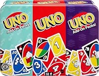 Mattel Games UNO Card Game with 2 Add On Packs & Collectible Tin for Kids, Adults & Family Game Night. 2 to 10 Players (Amazon Exclusive)
