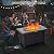 44 Inch Propane Fire Pit Table, 50000BTU Rectangle Fire Table with Double-Sided Cover, Separate Storage Space, Slate Tabletop&Hidden Ignition, CSA Certified, Companion for Your Garden (Double Door)