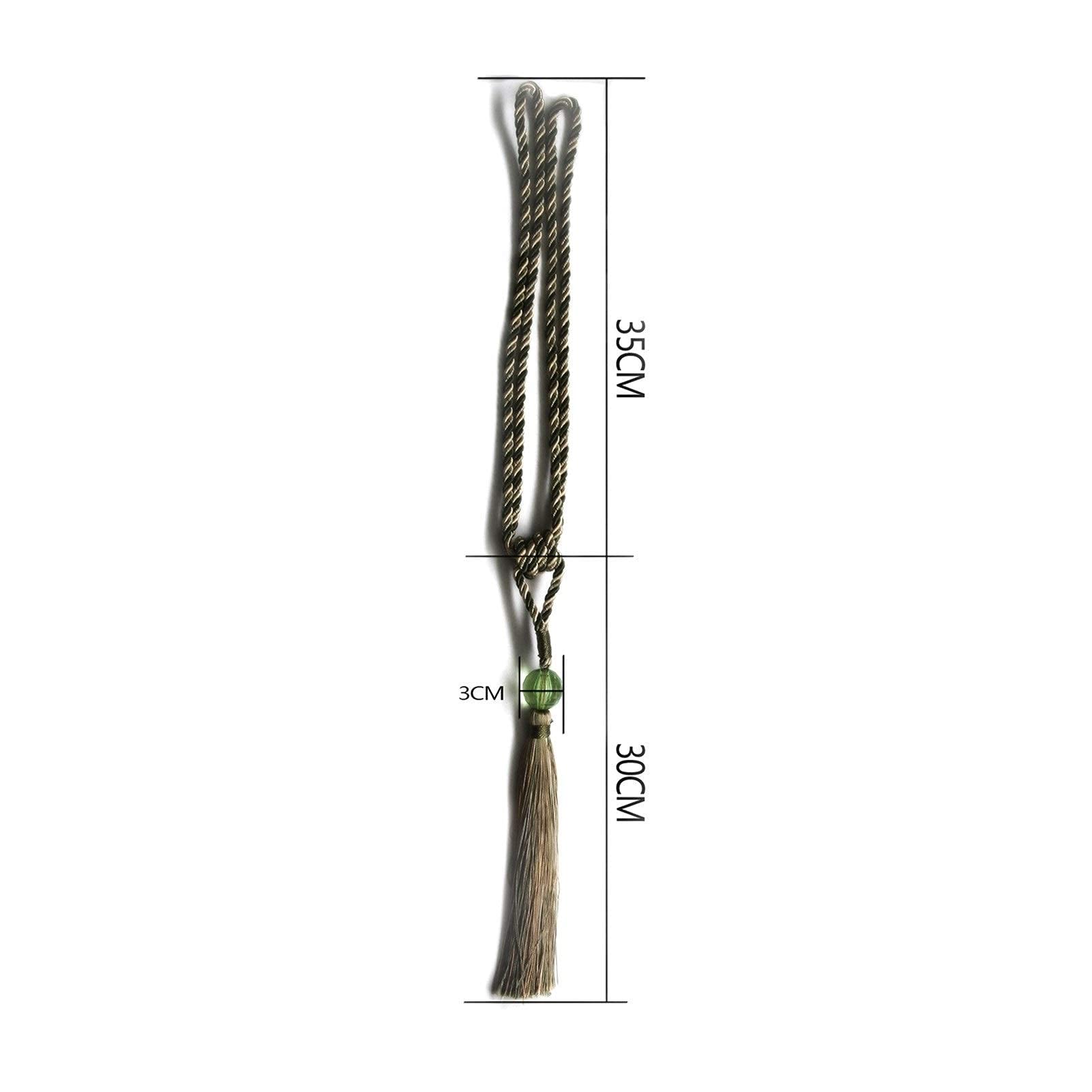 Boucle de Rideau, 2Pc Boule de Cristal Embrasse de Rideau Décoration de la Maison Perles Acryliques Gland Porte-Rideau Clip Corde à Cravate Accessoires de Chambre Faits à la Main pour la fixation de