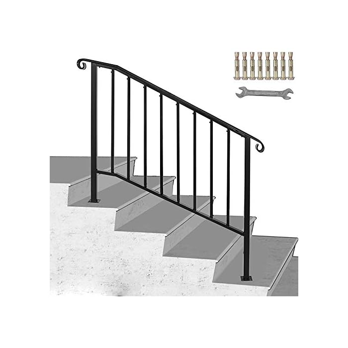 Buy Happybuy Handrails for Outdoor Steps, Fit 3 or 4 Steps Outdoor