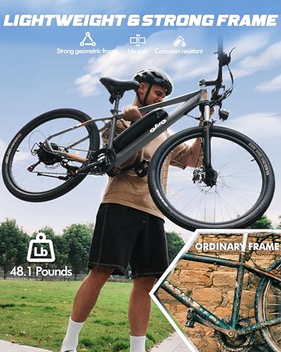 image for Qlife Racer Electric Bike for Adults - 21-Speed Mountain Lightweight E