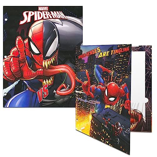 Marvel Avengers Backpack with Lunch Box Set ~ 16" Avengers School Bag, Avengers Lunch Bag, Stickers, Notebook, More (Spiderman School Supplies Bundle)4