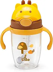 Copo Infantil Com Canudo 300ml – Girafa