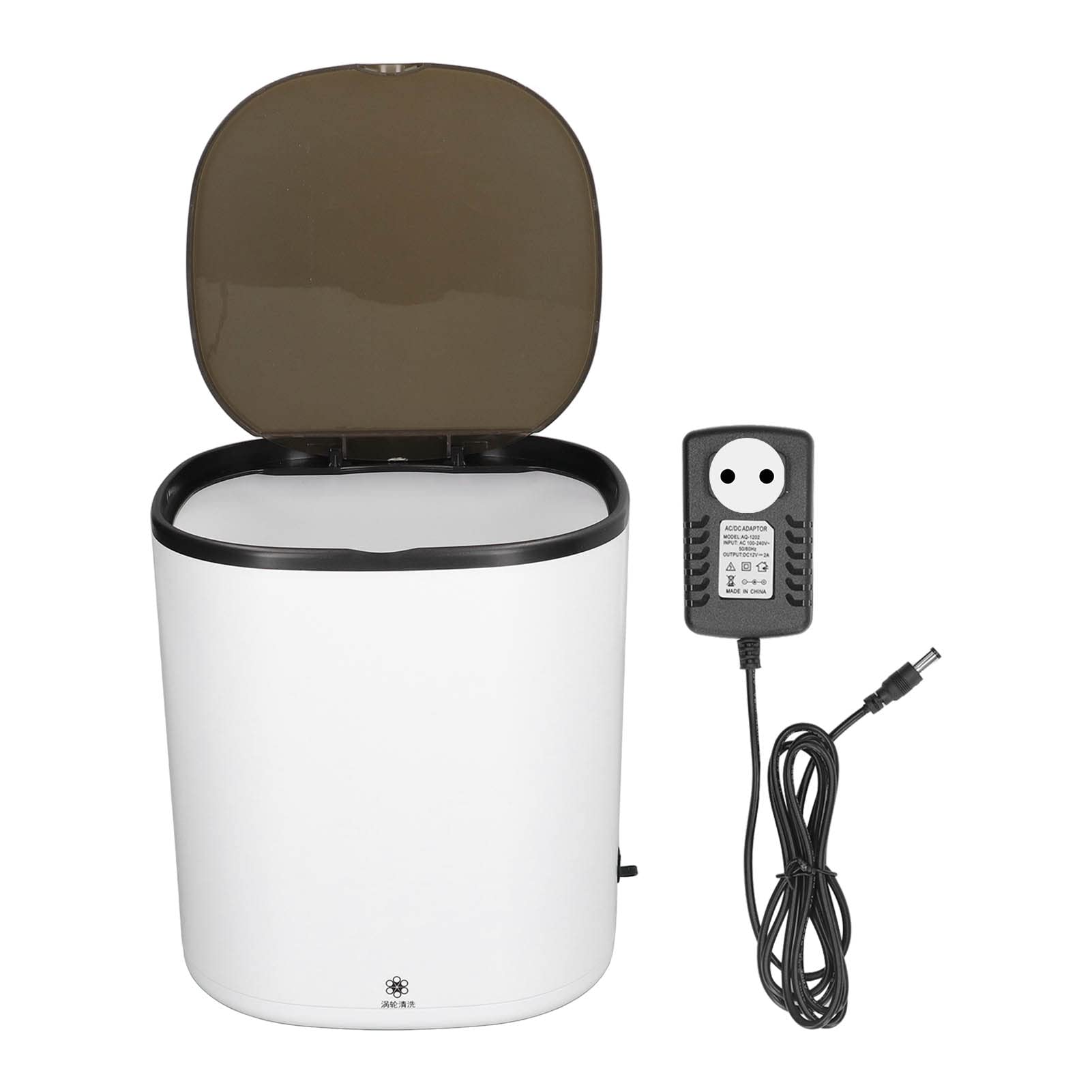 Mini Lavatrice Portatile 4,5 L con Turbo Rotativo Anteriore e Posteriore per Campeggio, Viaggio, Appartamento, Dormitorio, Materiale ABS Bianco 20 X 21 Cm (Presa UE)