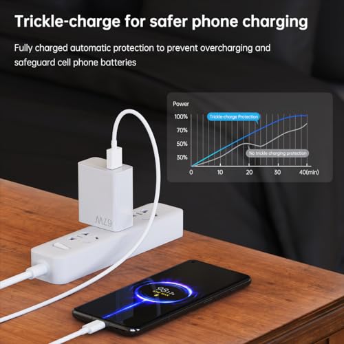 Weboyo 67W For Xiaomi Charger Turbo Fast Wall Block For Xiaomi Mi 14 13 12 14T 12T 12S 10 Pro Lite Redmi Note K60 K50 11 11S 12 Pro Plus Poco F5 X5 F4 X4 Gt Black Shark 3 4 5 Pro 5Ft Hypercharge Type C Cable thumb #4