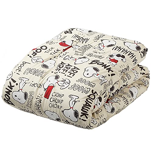 西川 (Nishikawa) スヌーピー 肌掛け布団 シングル ベージュ 熱を逃がさない 空気を含む軽量特殊繊維 体にフィットする特殊キルト構造 抗菌 防臭 防ダニ加工 丸洗い可能 ほこりが出にくい AB01010581300