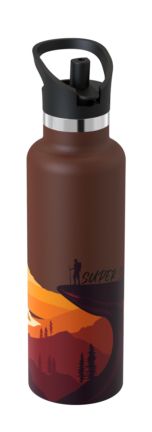 Super Sparrow Borraccia Termica, Acciaio Inox Bottiglia Termica - 350ml, 500ml, 750ml, 1L - Senza BPA Borracce, Borraccia Bambini per Scuola, Sport, Campeggio, Yoga, Palestra, Ciclismo