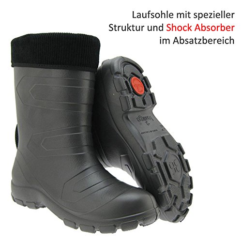 LEMIGO leichte Eva Gummistiefel gefüttert Aspen (Grau, eu_footwear_size_system, adult, women, numeric, medium, numeric_40)