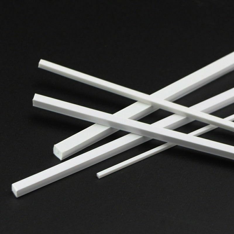 ABS-Kunststoffstangen 250 Mm – 50 Stück, Weiß, Durchmesser 1-6 Mm, Für Mechanische Modelle, DIY Und Bildung
