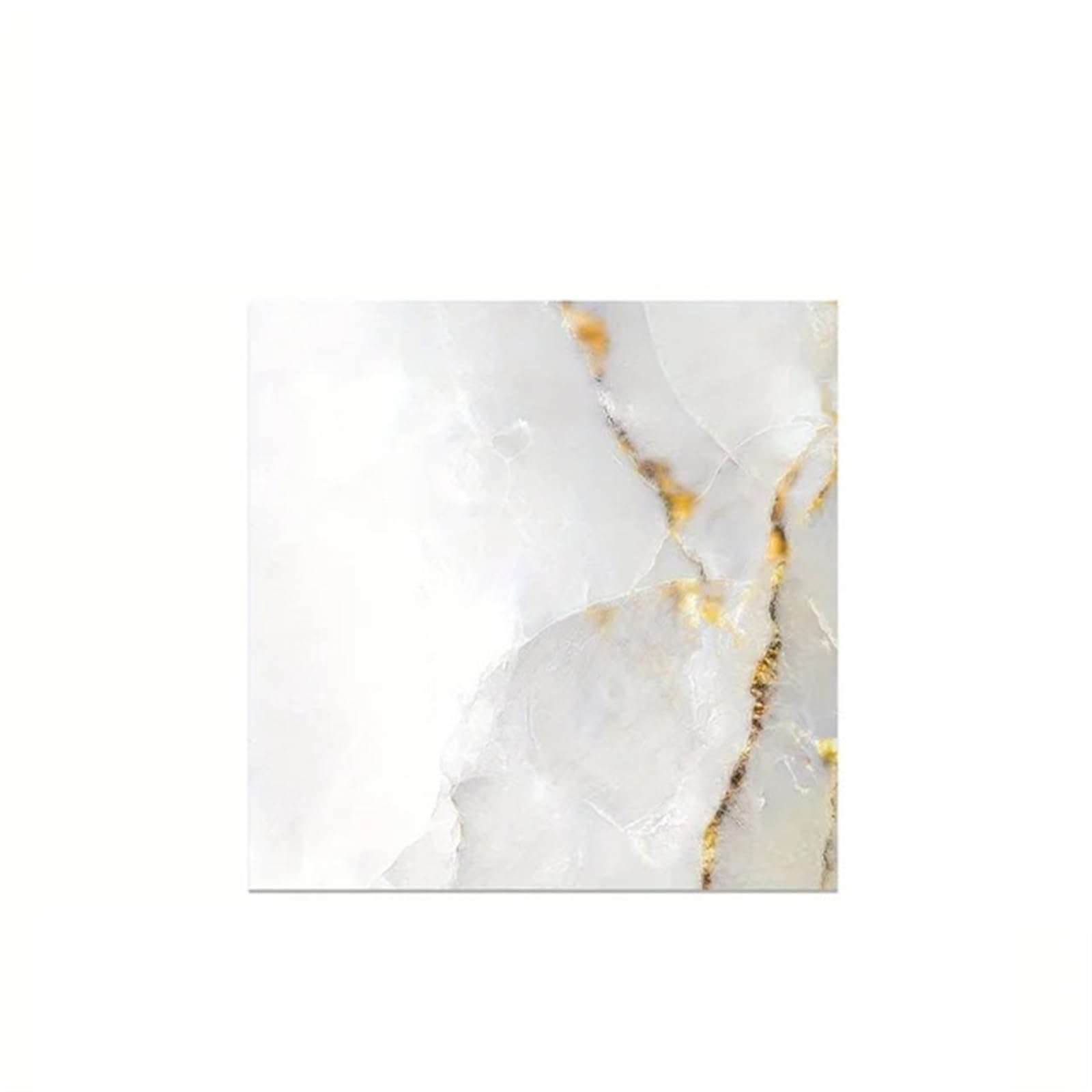 Wall Tile Sticker Tile Stickers 12PCS White Marble Gold Cracked Pattern Thickened Crystal Sticker Moisture Resistant Waterproof Scratch Self-Adhe(Size2)